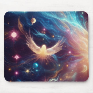 Angel + Aura of the Universe On Thick Computer Mouse Mat