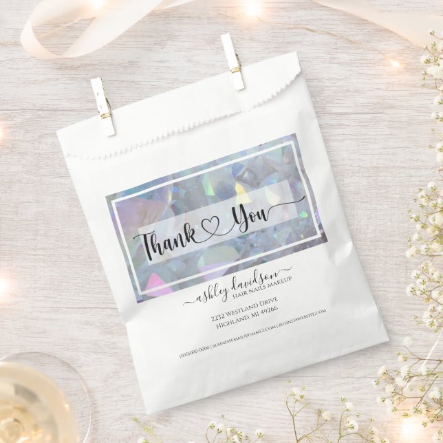 Angel Aura Quartz Business Shopping Paper Bags (Clipped)