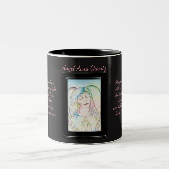 Angel Aura Quartz Fairy Two-Tone Coffee Mug (Center)