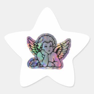 Angel Baby Cute Winged Cherub Sticker for kids