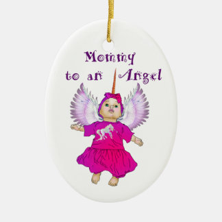 Angel Baby Fairy Unicorn wings winged Magic Girl Ceramic Tree Decoration