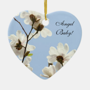 Angel Baby! ornament Blue Floral Love You Love