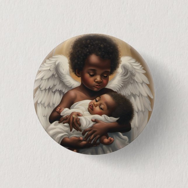 Angel babys 3 cm round badge (Front)