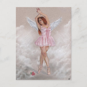 Angel ballerina rose Postcard