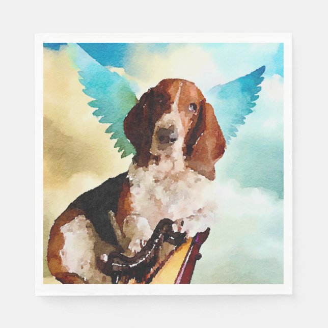 Angel Basset hound Napkin (Front)