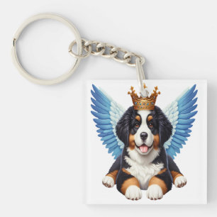 Angel Bernese Mountain Dog Lovers Berner Puppy Key Ring