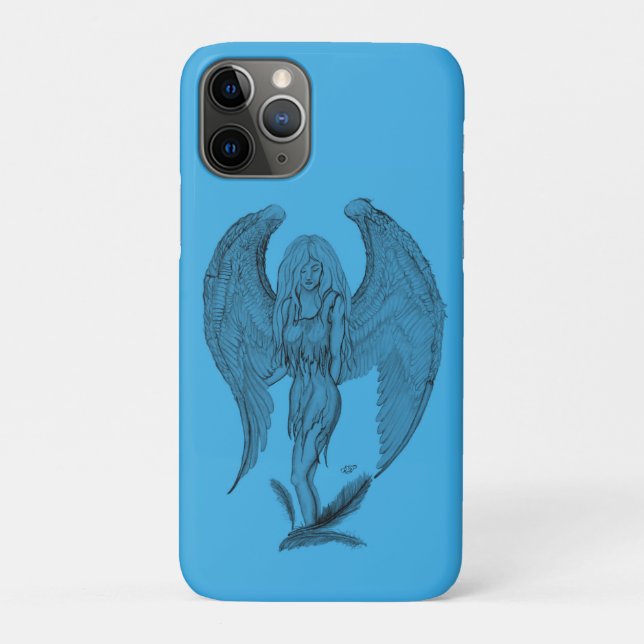 Angel black and blue design Case-Mate iPhone case (Back)