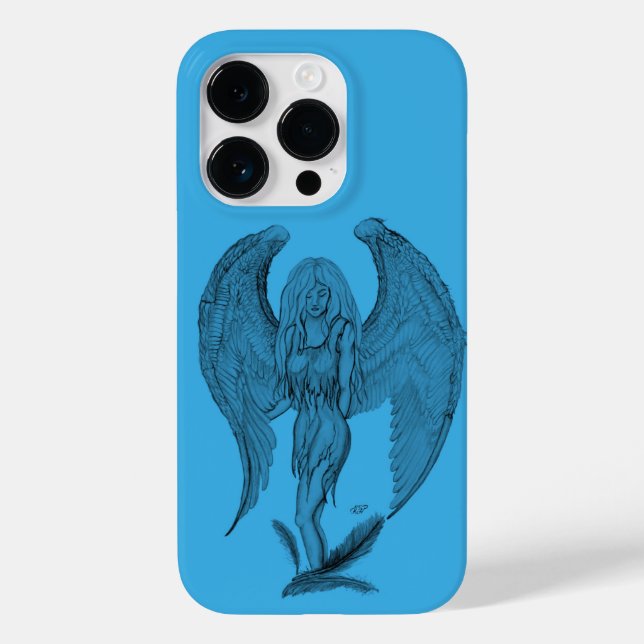 Angel black and blue design Case-Mate iPhone case (Back)