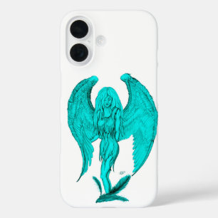 Angel , Black and Green design iPhone 16 Case