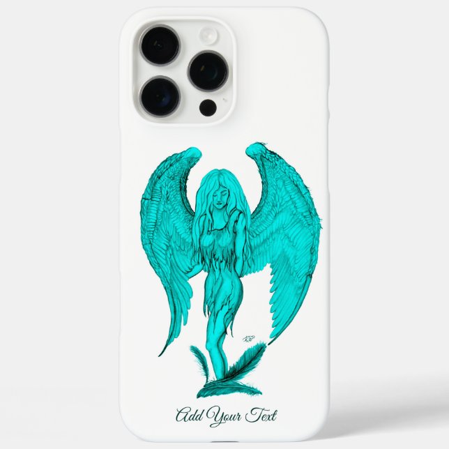 Angel , Black and Green design Case-Mate iPhone Case (Back)