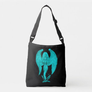 Angel , Black and Green design Crossbody Bag