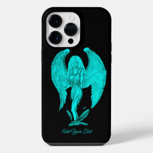 Angel , Black and Green design iPhone 14 Pro Max Case