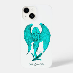 Angel , Black and Green design iPhone 14 Case