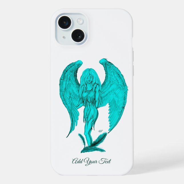 Angel , Black and Green design iPhone Case (Back)