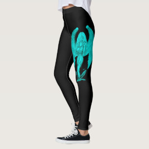 Angel , Black and Green design Leggings