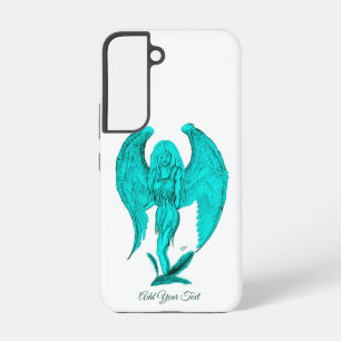 Angel , Black and Green design Samsung Galaxy Case