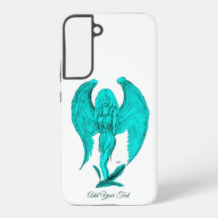 Angel , Black and Green design Samsung Galaxy Case
