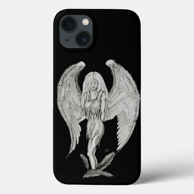 Angel - Black and White Design Case-Mate iPhone Case (Back)