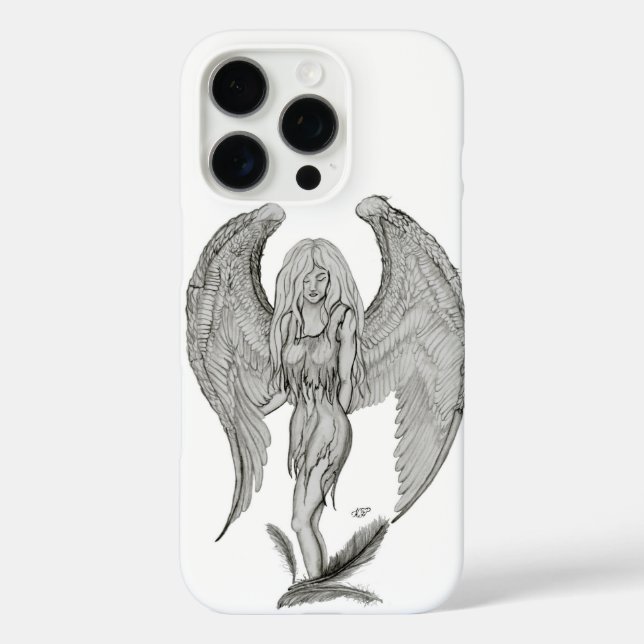 Angel - Black and White Design Case-Mate iPhone Case (Back)
