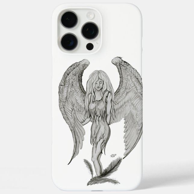 Angel - Black and White Design Case-Mate iPhone Case (Back)