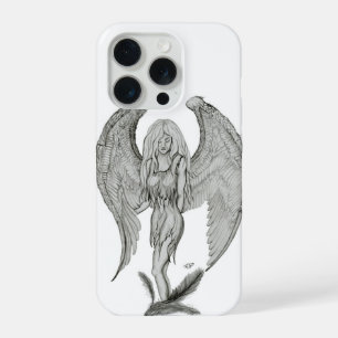 Angel - Black and White Design iPhone 15 Pro Case