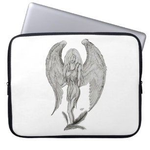 Angel - Black and white Design Laptop Sleeve