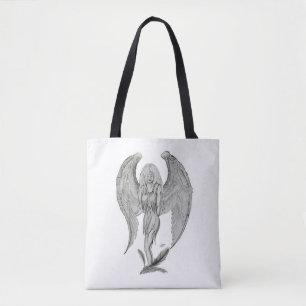 Angel , Black and White design Tote Bag