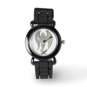 Angel black and white design watch