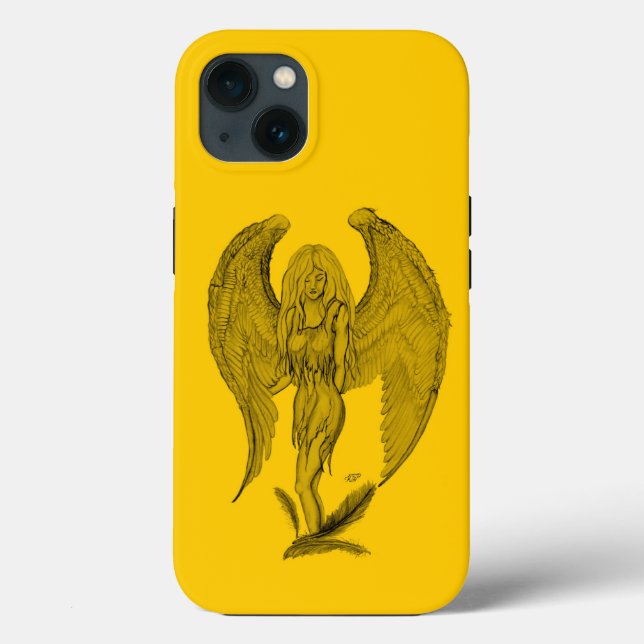 Angel - black and yellow design Case-Mate iPhone case (Back)