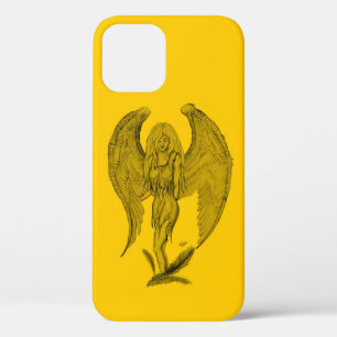Angel - black and yellow design iPhone 12 pro case