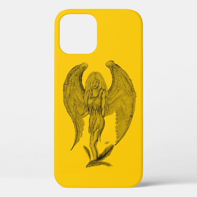 Angel - black and yellow design Case-Mate iPhone case (Back)
