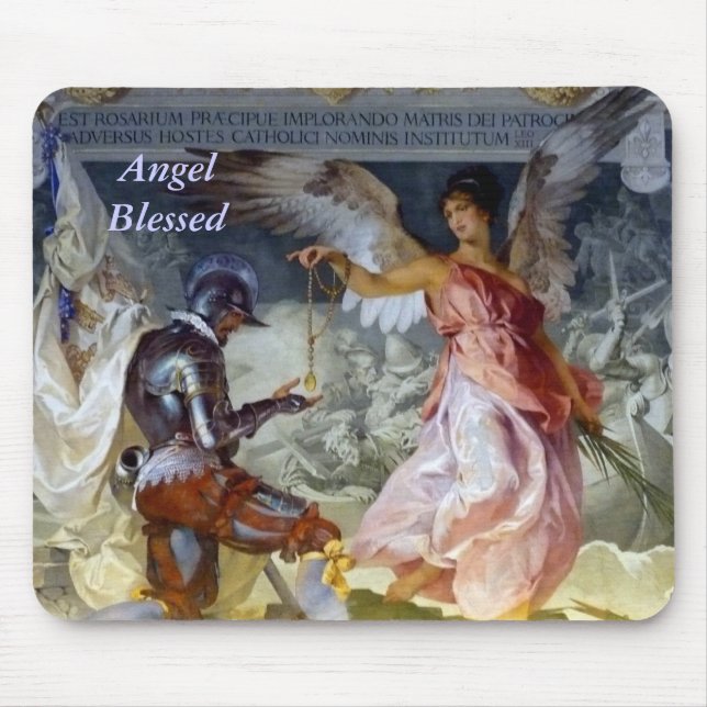 Angel Blessed Mouse Mat (Front)