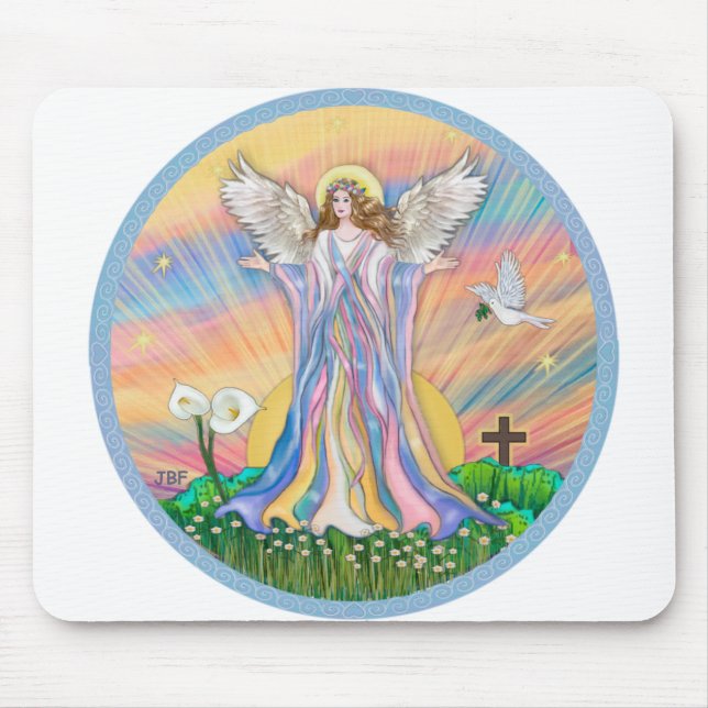 Angel Blessing Mouse Mat (Front)