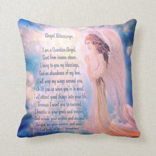 Angel Blessings Guardian Angel Poem Cushion