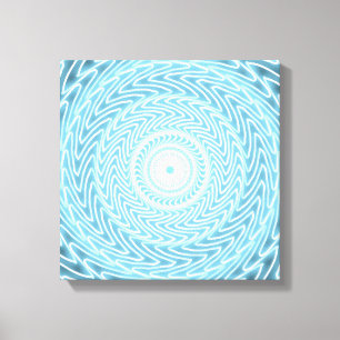 Angel blue teal swirl pattern canvas print