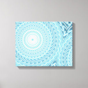 Angel blue teal swirl pattern canvas print