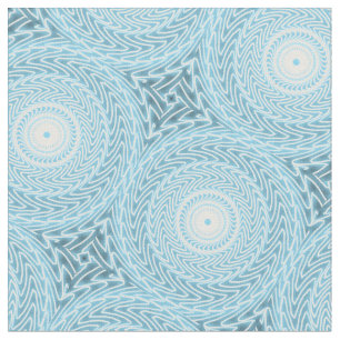 Angel blue teal swirl pattern fabric
