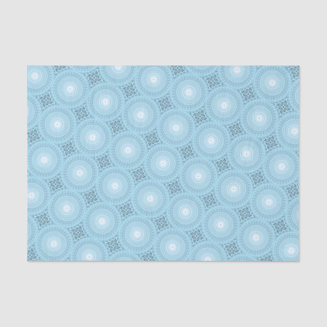 Angel blue teal swirl pattern tissue paper (Front)