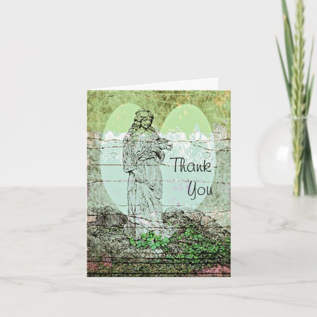 Angel Bouquet Thank You Card (Front)