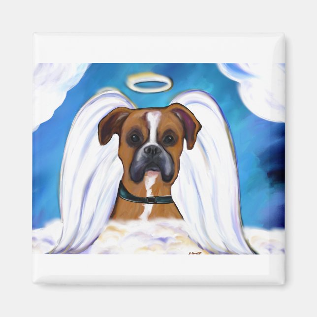 Angel Boxer Dog Magnet (Front)