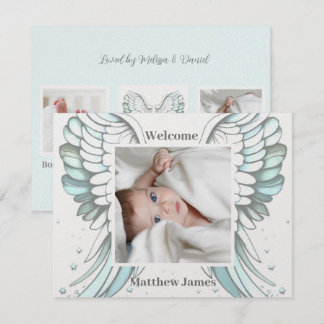 Angel boy birth announcement