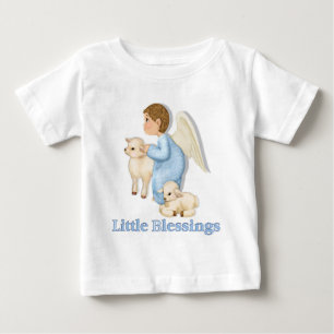 Angel Boy with Lambs Baby T-Shirt