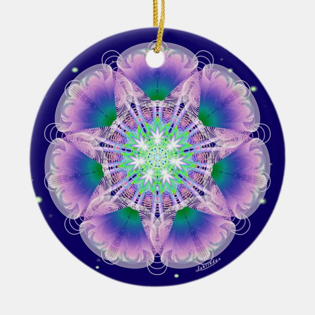 Angel Breath/Awareness Ceramic Tree Decoration (Front)