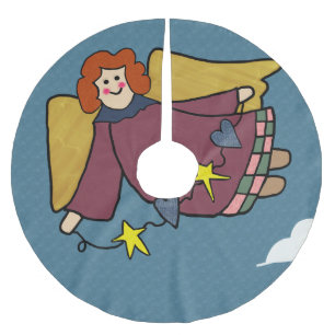 Angel Brushed Polyester Tree Skirt