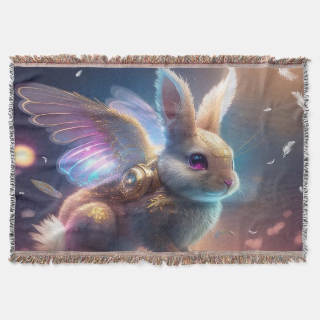Angel Bunny Throw Blanket (Front)
