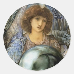 Angel by Edward Burne-Jones Classic Round Sticker