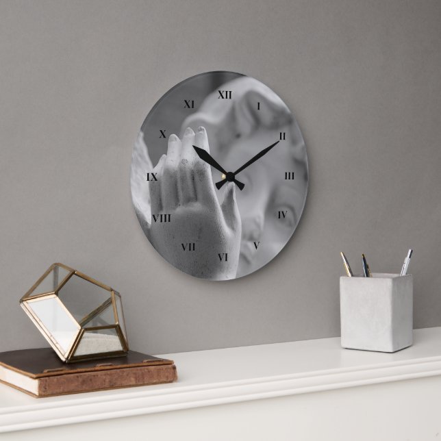 Angel by Shirley Taylor Large Clock (Office)