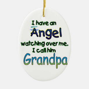 ANGEL CALLED GRANDPA CERAMIC TREE DECORATION