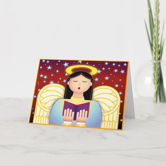 Angel Caroler Holiday Card (Front)