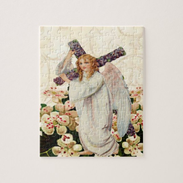 Angel Carrying A Cross Jigsaw Puzzle (Vertical)